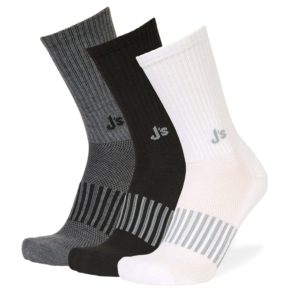 Athletic Crew 3 Pack - Black/White/Grey Black/White/Grey / Large