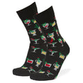 Holiday Spirits crew socks on black
