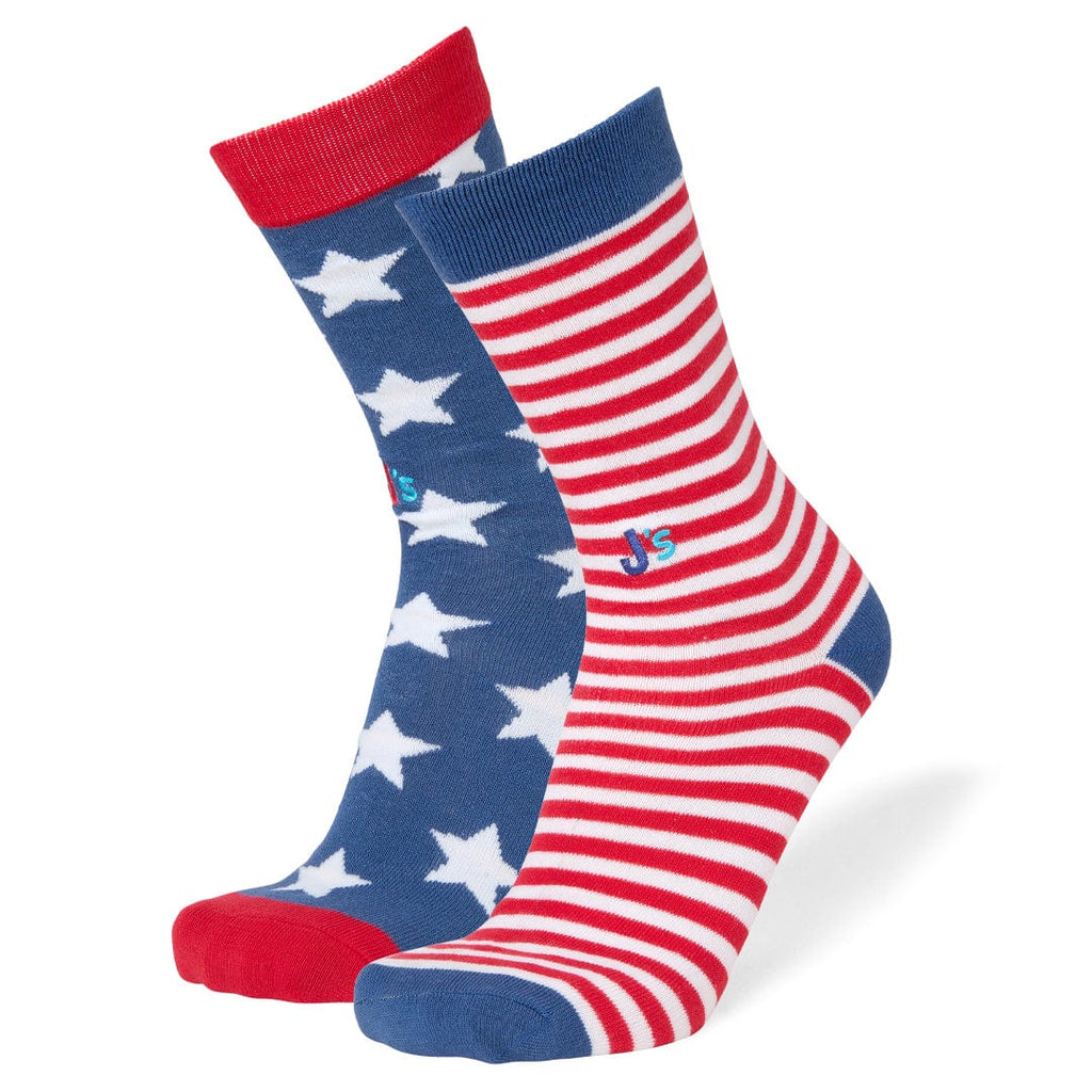 Mismatched Flag Men's Crew Socks Multi