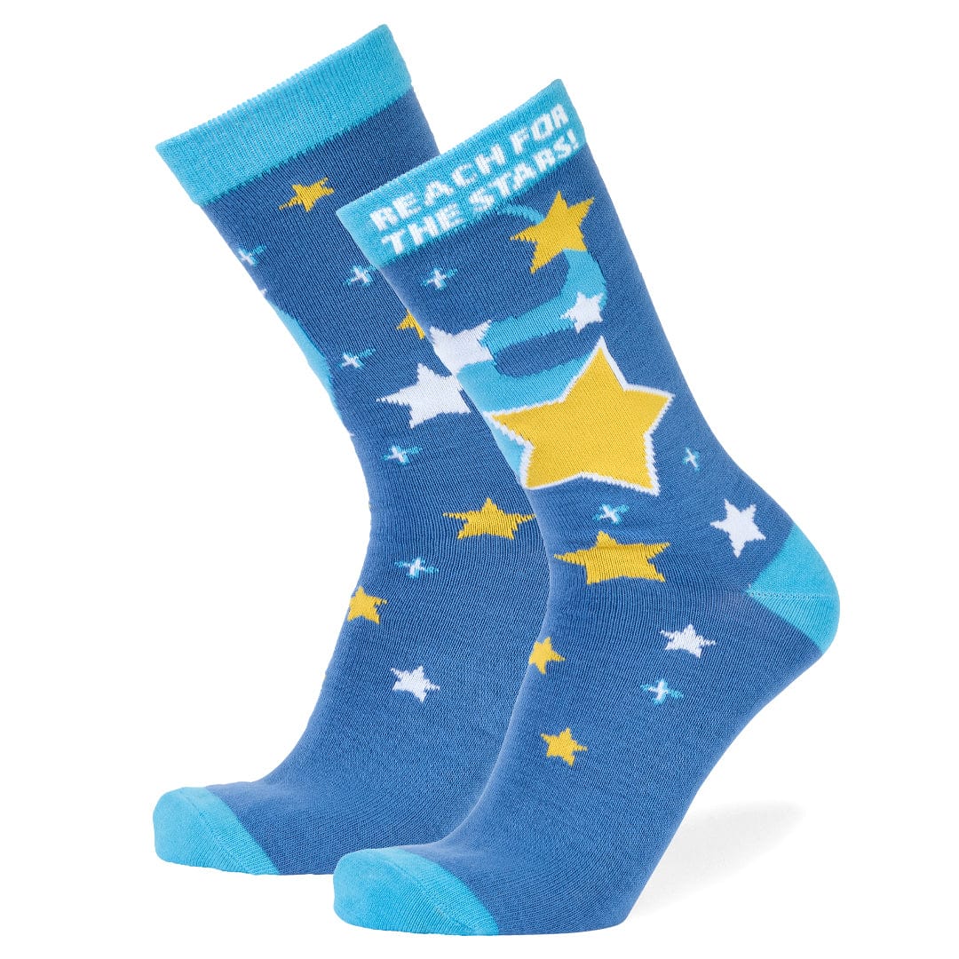 Reach For The Stars Crew Socks Blue / Large