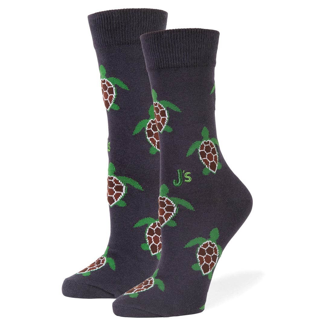 Turtles Crew Socks Grey / Medium