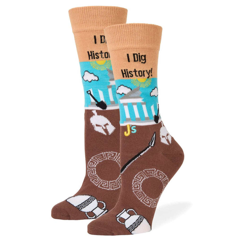 I Dig History Crew Socks
