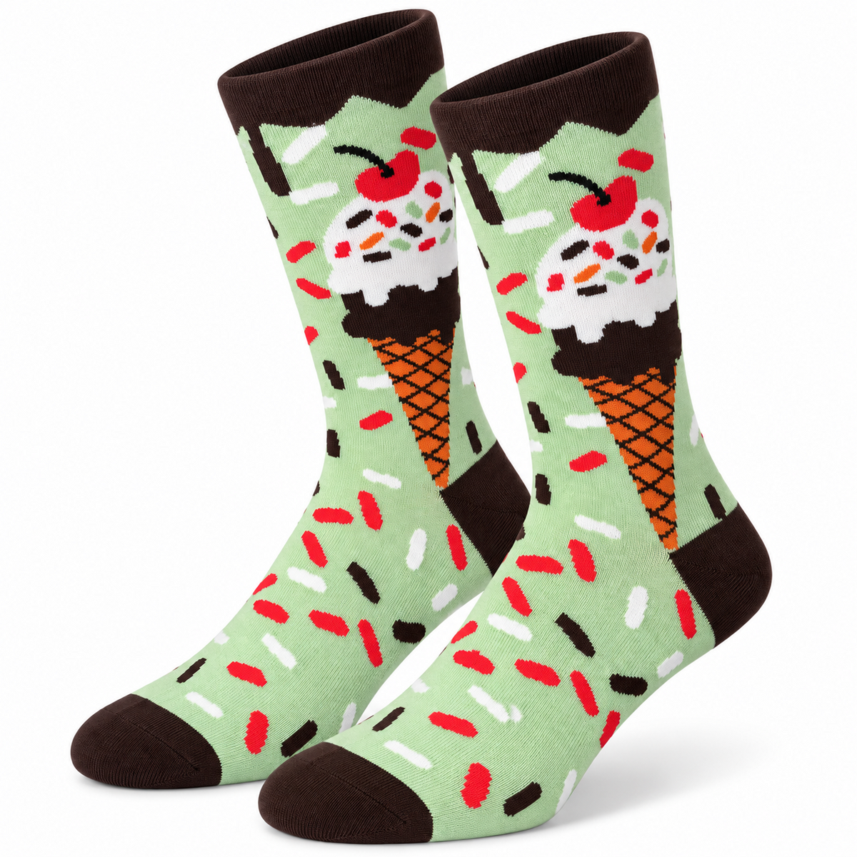 Ice Cream Cone Crew Socks