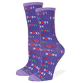 Down Syndrome Awareness Socks Unisex Crew Sock Purple