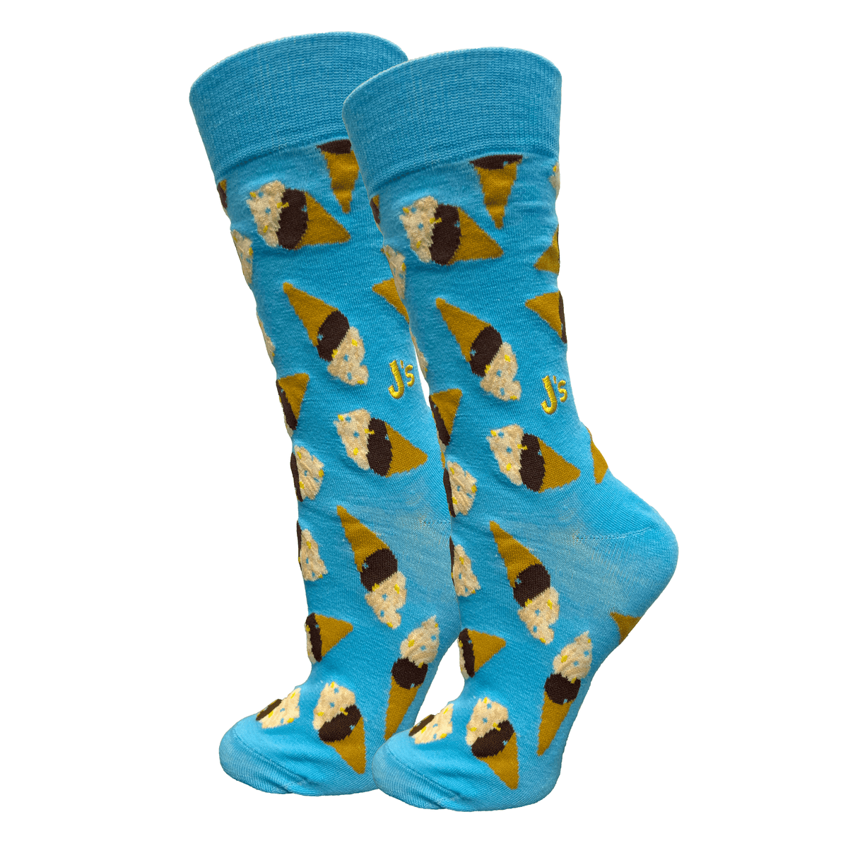 Ice Cream Treat Womens Crew Socks Blue