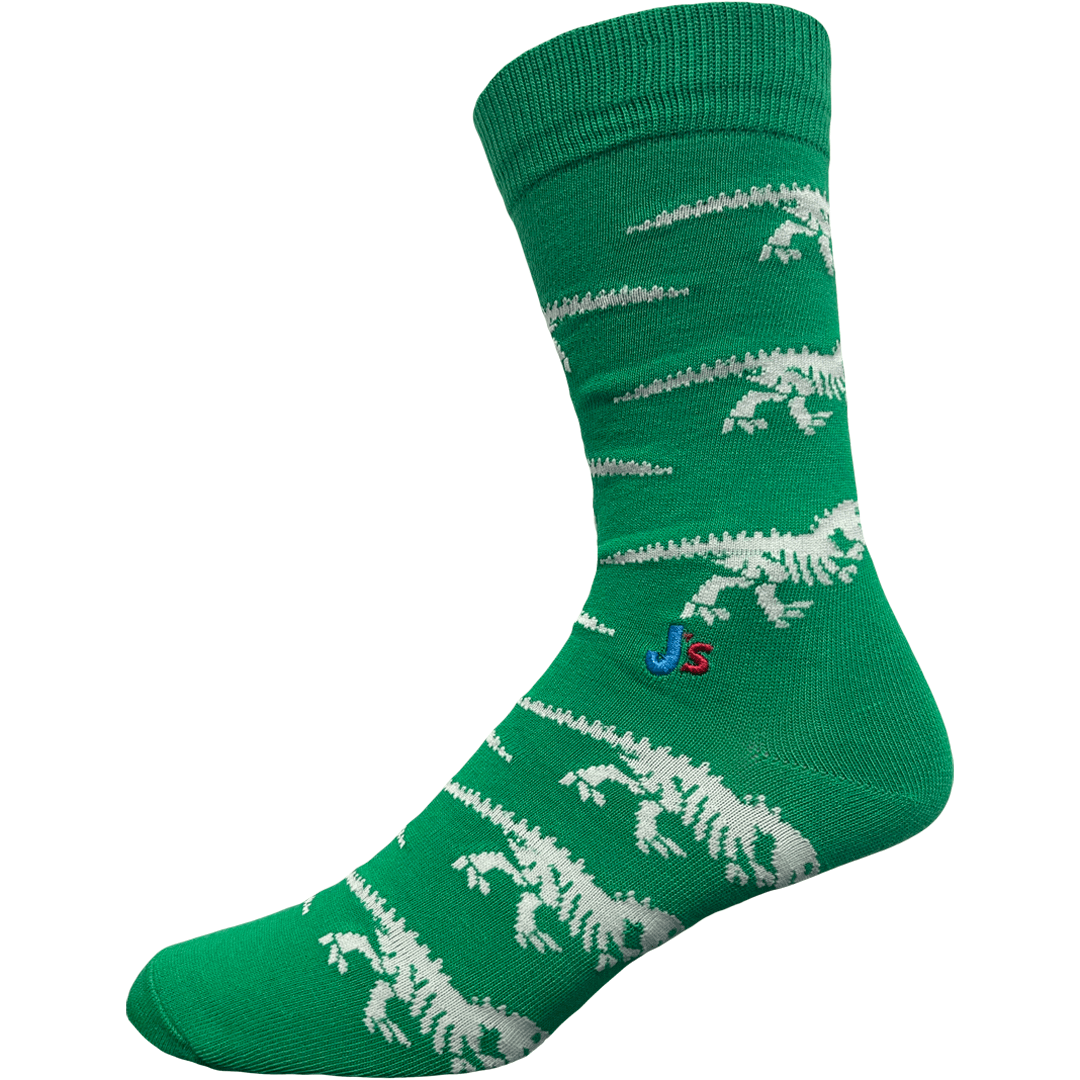 Dinosaurs Men's Crew Socks Green