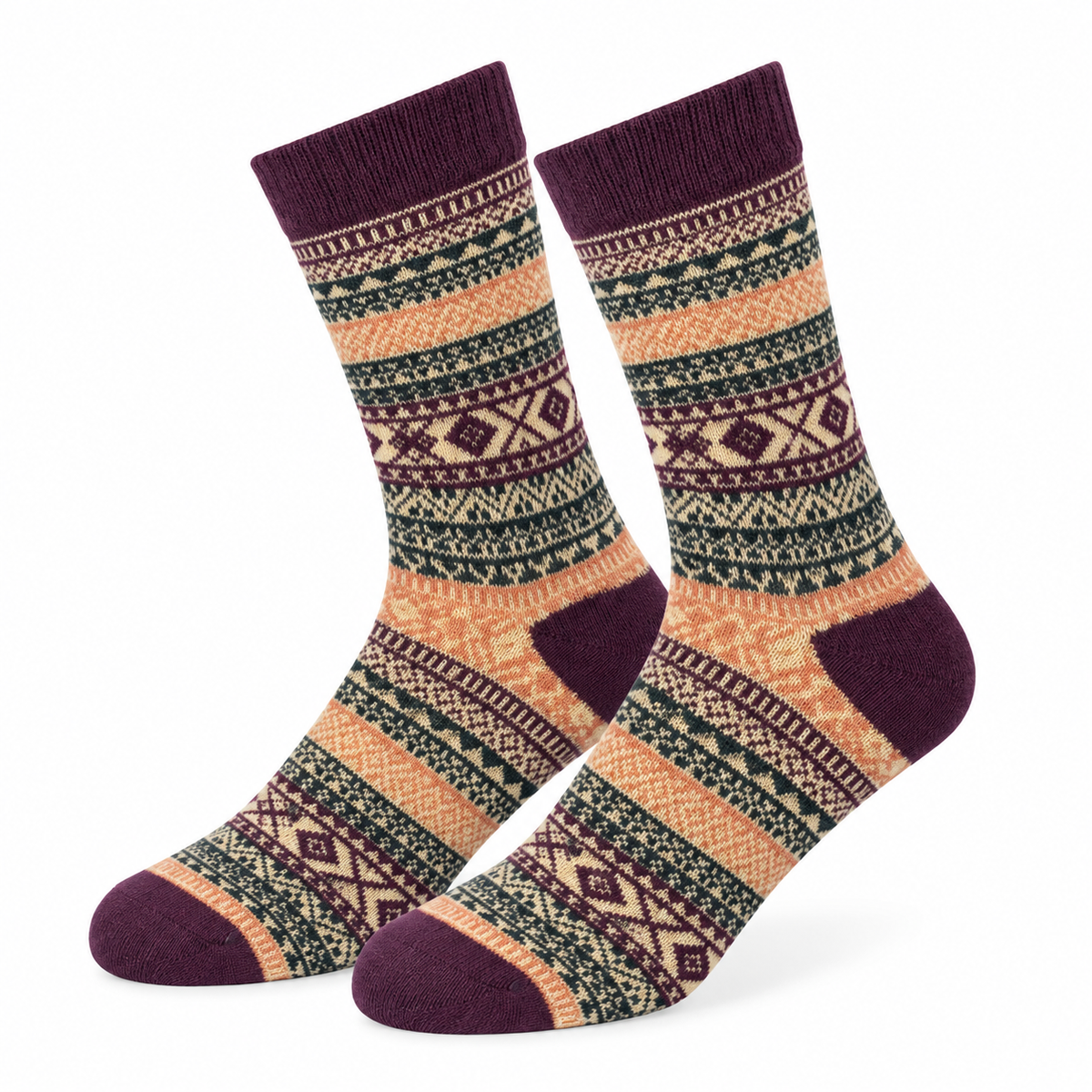Nordic Fair Isle Crew Socks