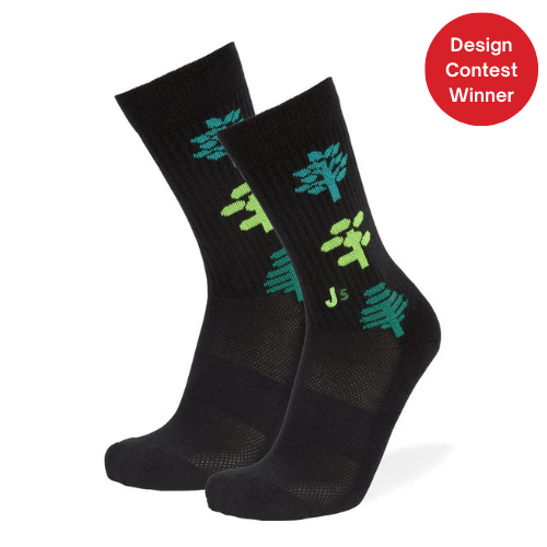 Plant Trees Athletic Crew Socks Black / Large