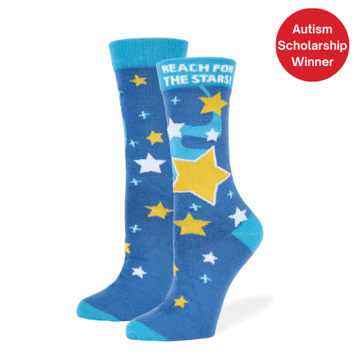 Reach For The Stars Crew Socks Blue / Medium