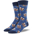 Significant Otter King Size Men's Crew Socks Blue / King Size 12-15