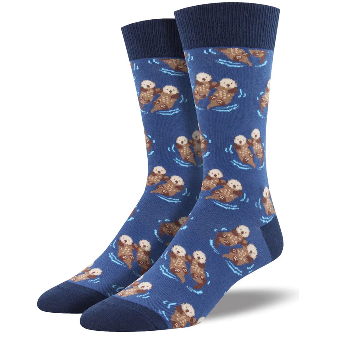 Significant Otter King Size Men's Crew Socks Blue / King Size 12-15