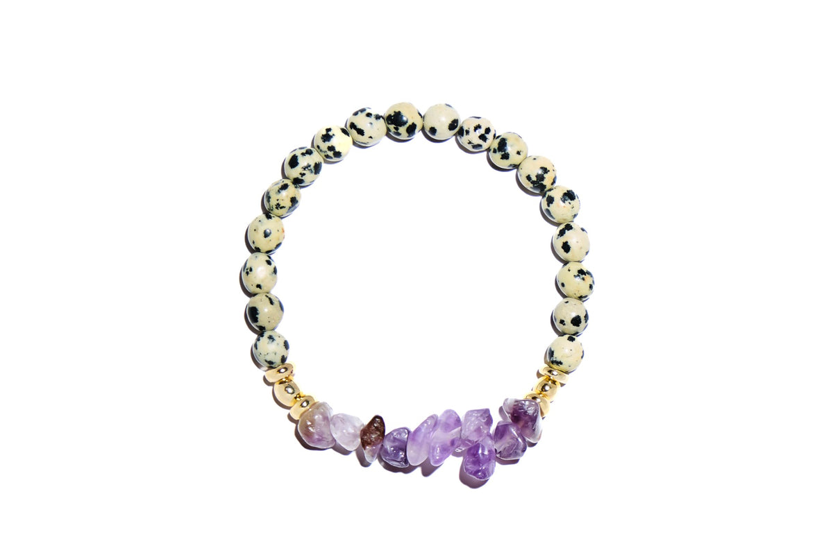 Ash & Co. Dalmatian Purple Chip Bracelet