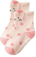 Polka Dot Cat Kid's Socks