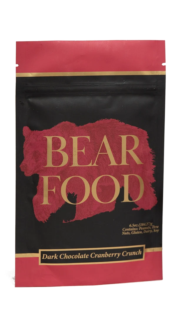 Bear Food  Gourmet Dark Chocolate Cranberry Crunch Nut Mix.