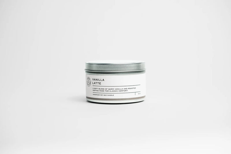 House 81 Vanilla Latte 8 oz. Tin Soy Wax Candle