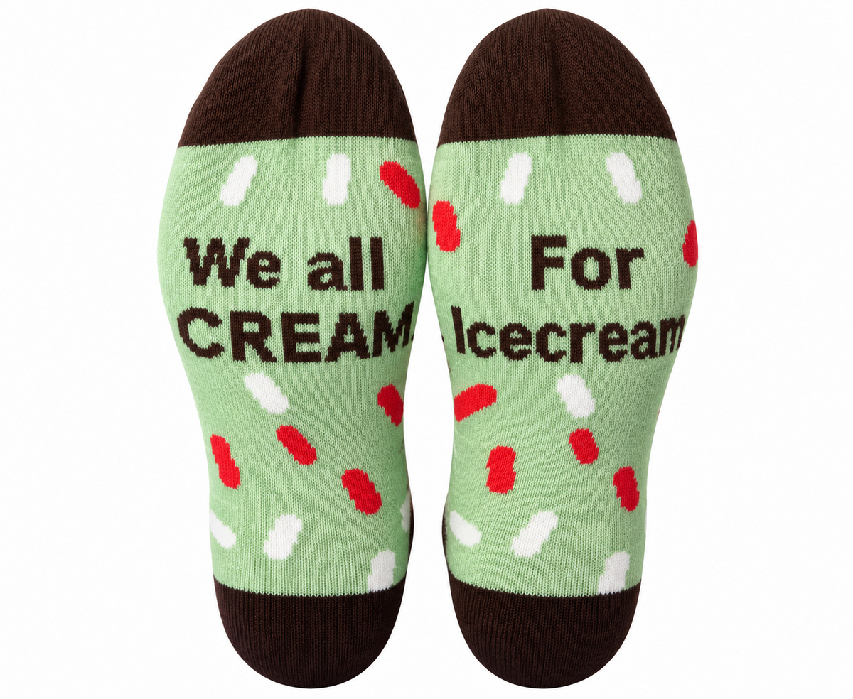 Ice Cream Cone Crew Socks