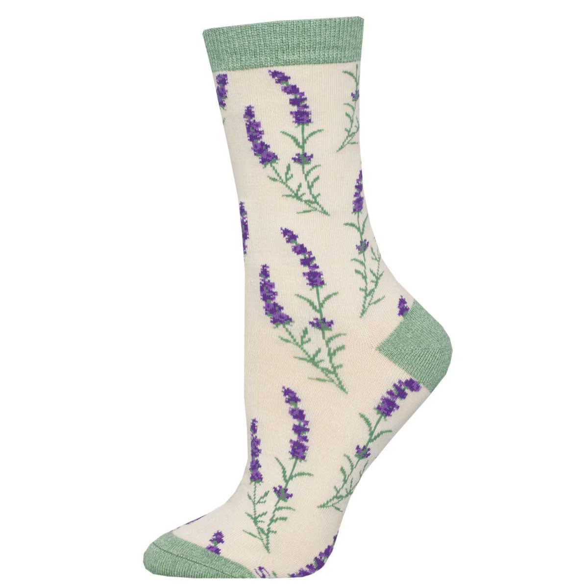 Lavender Bamboo Crew Socks