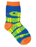 There's a Snake in my Shoes Children's Crew Sock Blue / Youth SockSmith